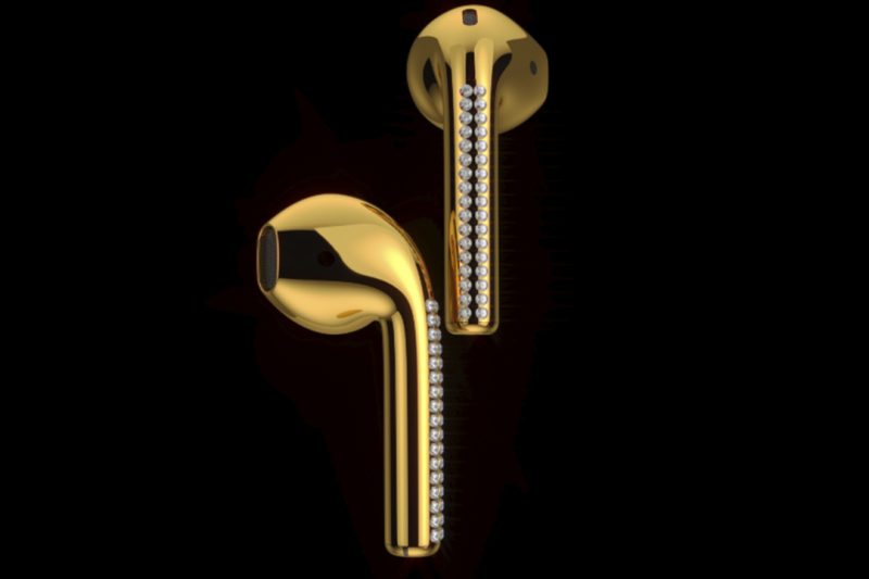 Estos Airpods están hechos de oro y diamantes
