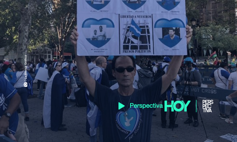 Nicaragüenses realizan protesta frente a sede de ONU en Nueva York