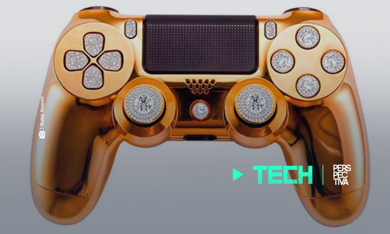 El control de videojuegos bañado en oro y diamantes, de Brikk