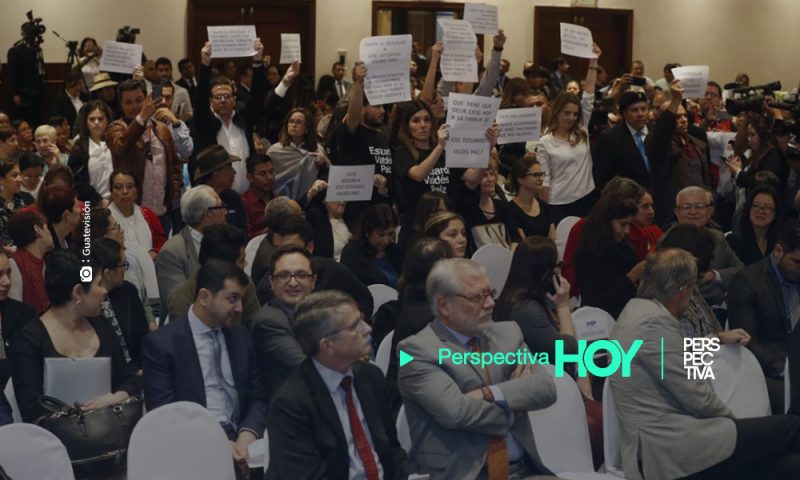 Grupos civiles irrumpieron en la presentación de los informes finales de la Cicig