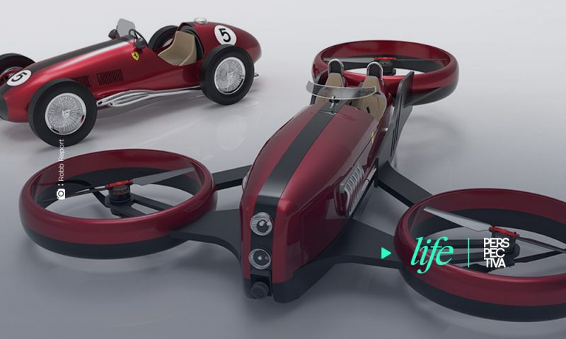 Este nuevo vehículo volador fue inspirado por los antiguos autos de Ferrari