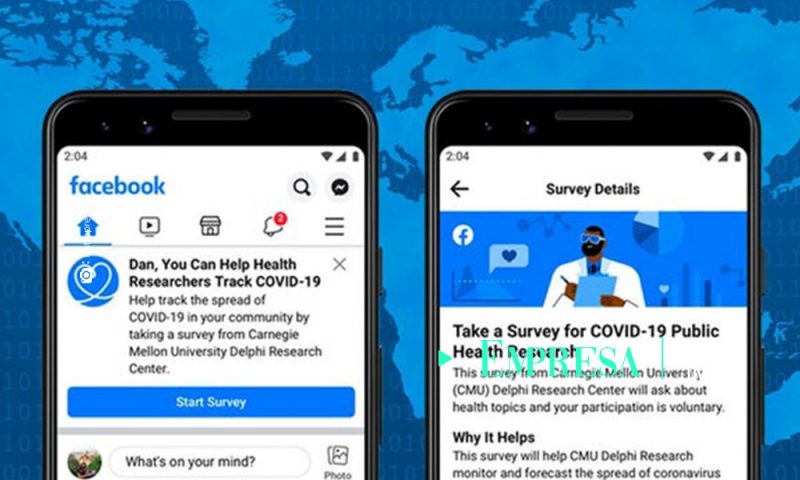 Facebook expande la encuesta de síntomas de coronavirus a nivel mundial
