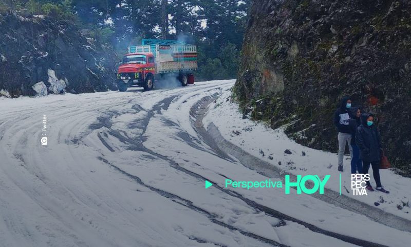 Caída de granizo sorprende a vecinos de Tacaná, San Marcos