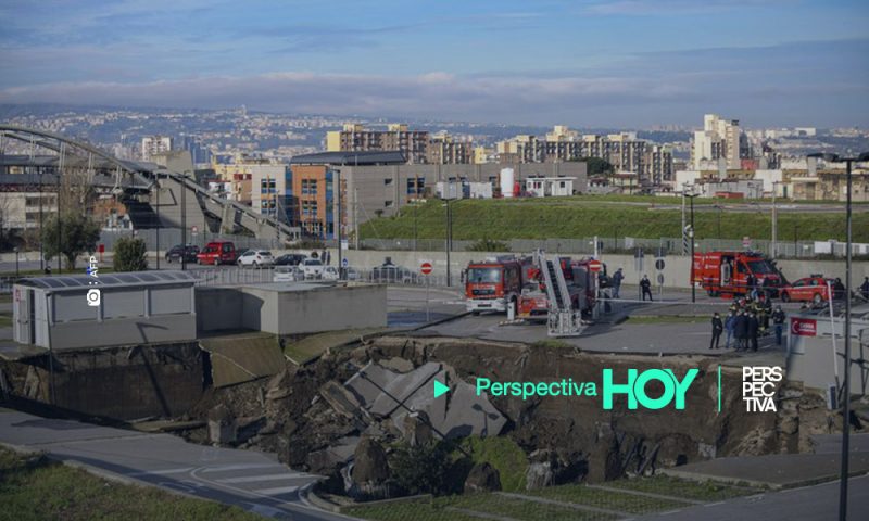 Impactante derrumbe en el parqueo de un hospital en Italia