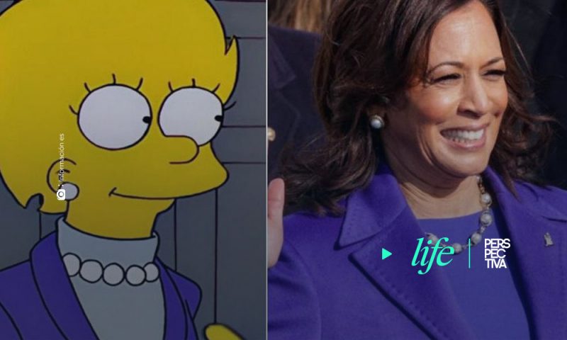 Los Simpson aciertan de nuevo: Kamala Harris y Lisa Simpson