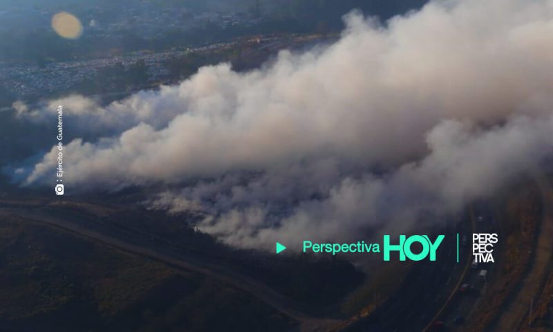 Incendio en basurero de Villa Nueva