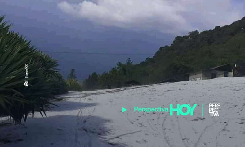 Impresionante granizada en el Occidente del país