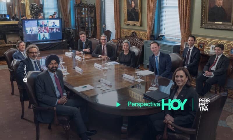 Harris se reúne con empresarios del Triángulo Norte antes de realizar visita