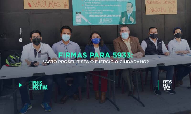Firmas para 5933: ¿acto proselitista o ejercicio ciudadano?