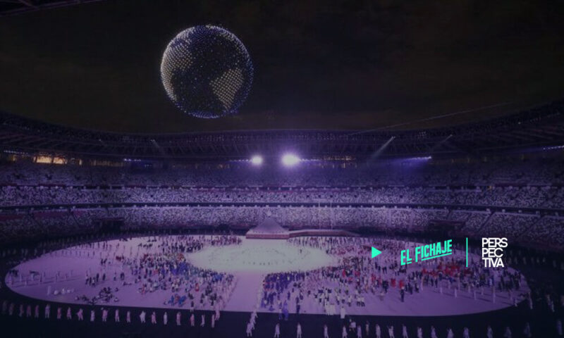Deslumbrante show con drones marcan la inauguración de Tokio 2020