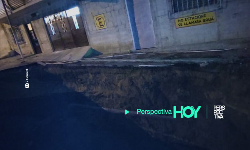 Lluvias ocasionan nuevo socavamiento en Mixco
