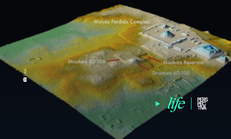 Ruinas de una réplica de Teotihuacán excavadas en Tikal