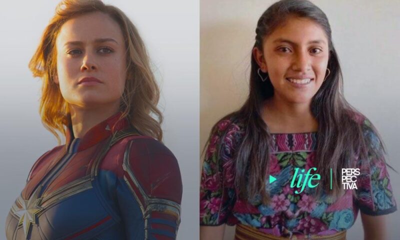 Actriz de Capitana Marvel resalta historia de joven guatemalteca