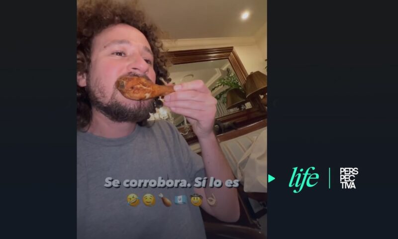Luisito Comunica prueba por primera vez Pollo Campero