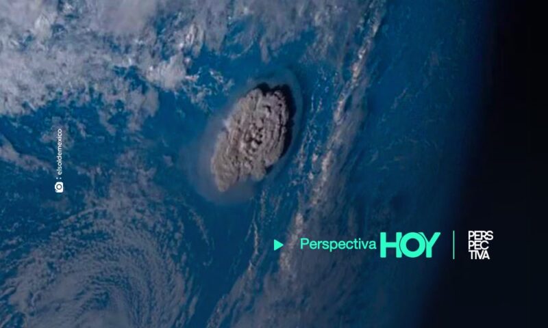 Imágenes desde el espacio de la explosión del volcán submarino en la isla de Tonga