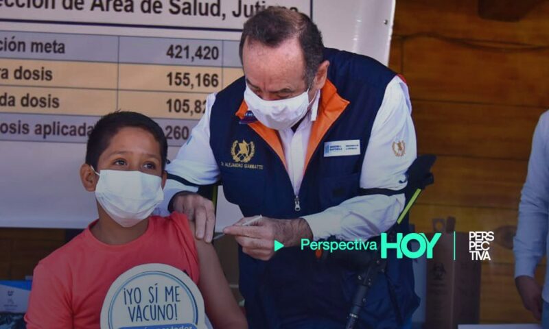 Giammattei anuncia vacunación contra COVID-19 de niños entre 6 y 11 años