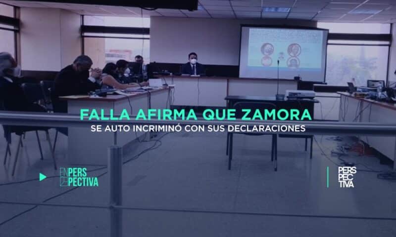 Falla afirma que Zamora se auto incriminó con sus declaraciones