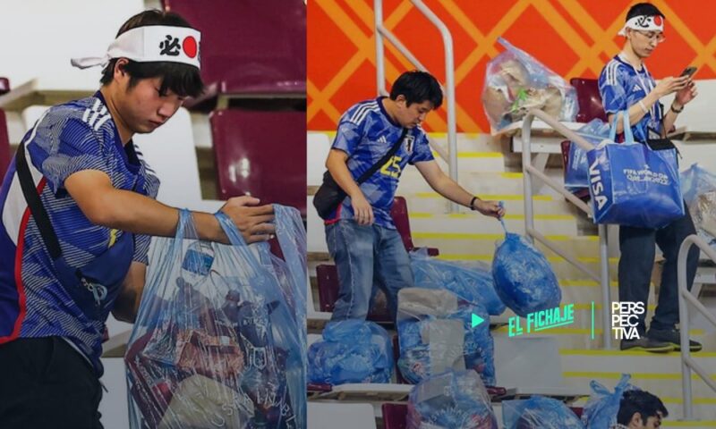 Japoneses dan ejemplo en Qatar 2022: “Tenemos que ayudar, nos han enseñado eso desde niños”