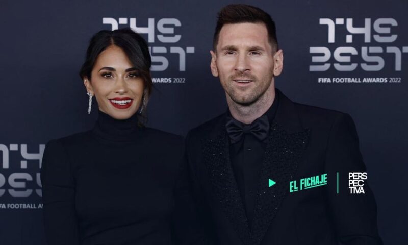 Messi y Antonela deslumbran con look en The Best
