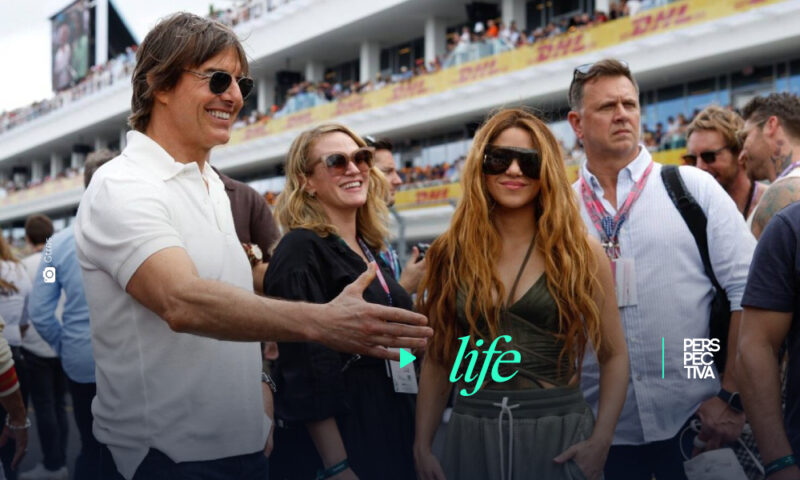 Shakira y Tom Cruise causan sensación en el GP de Miami