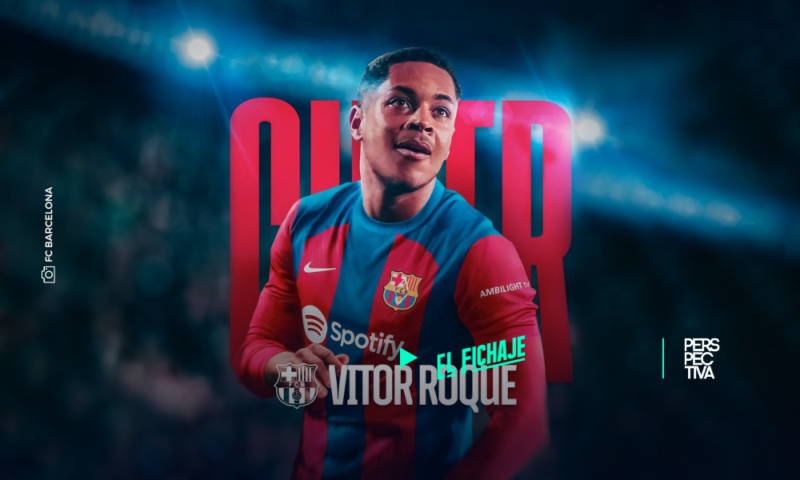 Barcelona confirma fichaje del delantero brasileño Vitor Roque