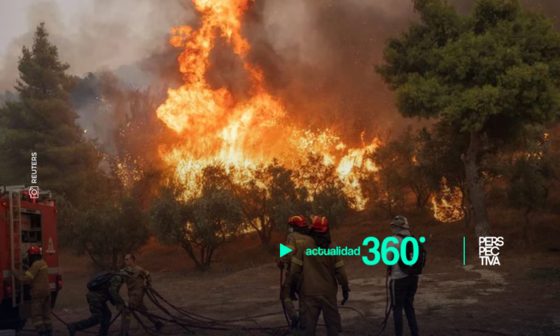 Incendio forestal más grande registrado en Europa sigue arrasando en Grecia