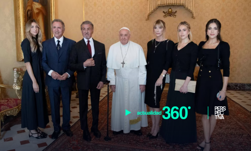 El Papa Francisco recibió al actor Sylvester Stallone en el Vaticano