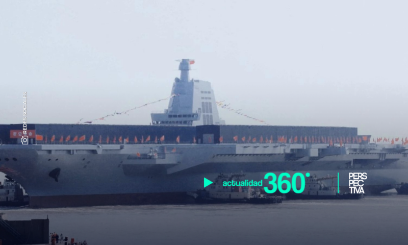 Así fue la primera prueba de navegación del «Fujian», el portaviones más moderno de China