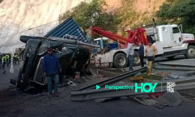 Accidente en el Km 22 de ruta interamericana genera complicaciones en el tránsito