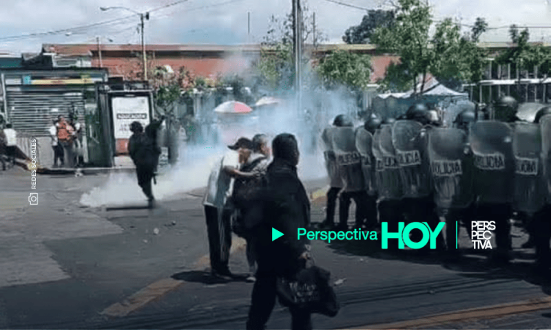 Se registra enfrentamiento entre manifestantes y PNC en bloqueo de zona 1