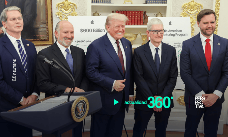 Trump Anuncia Inversión de Apple por $600 Mil Millones