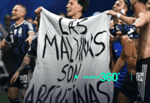 Tensión antes de la final: Londres exige sanción a Argentina por pancarta sobre Malvinas La FIFA investiga la exhibición de una pancarta sobre la soberanía de las Islas Malvinas por parte de jugadores de Argentina.