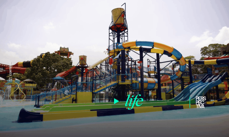 Corte de cinta e instalaciones del nuevo parque acuático Xetulhá del IRTRA en el complejo recreativo de Retalhuleu.