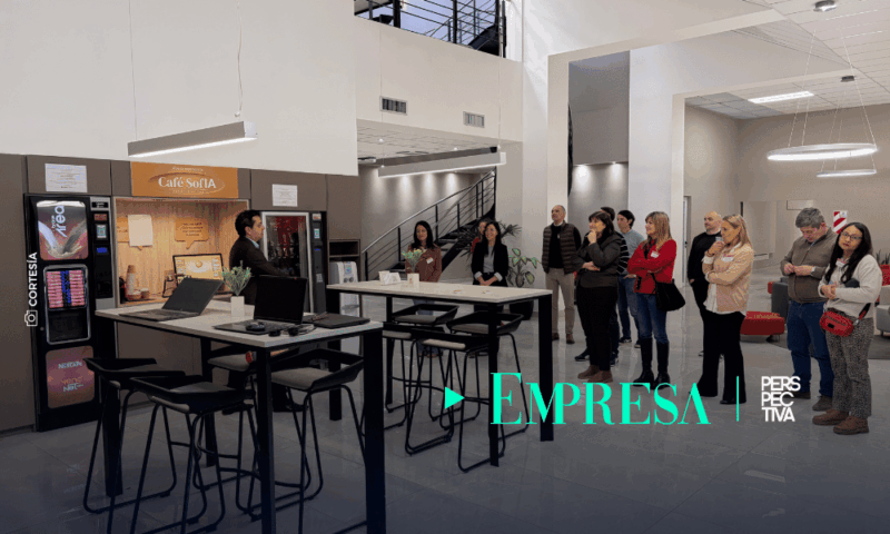 Instalaciones de Café SofIA, el laboratorio vivo de inteligencia artificial desarrollado por ADEN Business School.