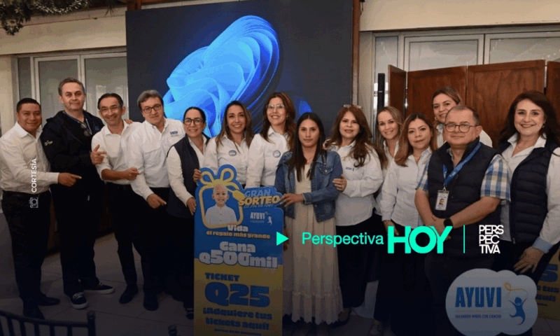 Representantes de la Fundación AYUVI presentan la segunda edición del Gran Sorteo de Fin de Año a beneficio del tratamiento integral de niños con cáncer en Guatemala.