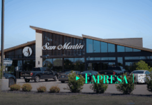 Instalaciones de la nueva tienda de San Martín en Plano, Texas, donde la arquitectura de inspiración guatemalteca se integra con su propuesta gastronómica artesanal.
