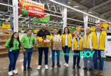 Walmart y Clubes de Leones se unen por la seguridad alimentaria en Guatemala Voluntarios del Club de Leones y personal de Walmart durante la jornada de recolección y clasificación de alimentos para donación comunitaria.
